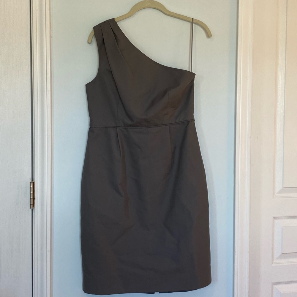 J. Crew Cotton Cady one shoulder dress, size 8